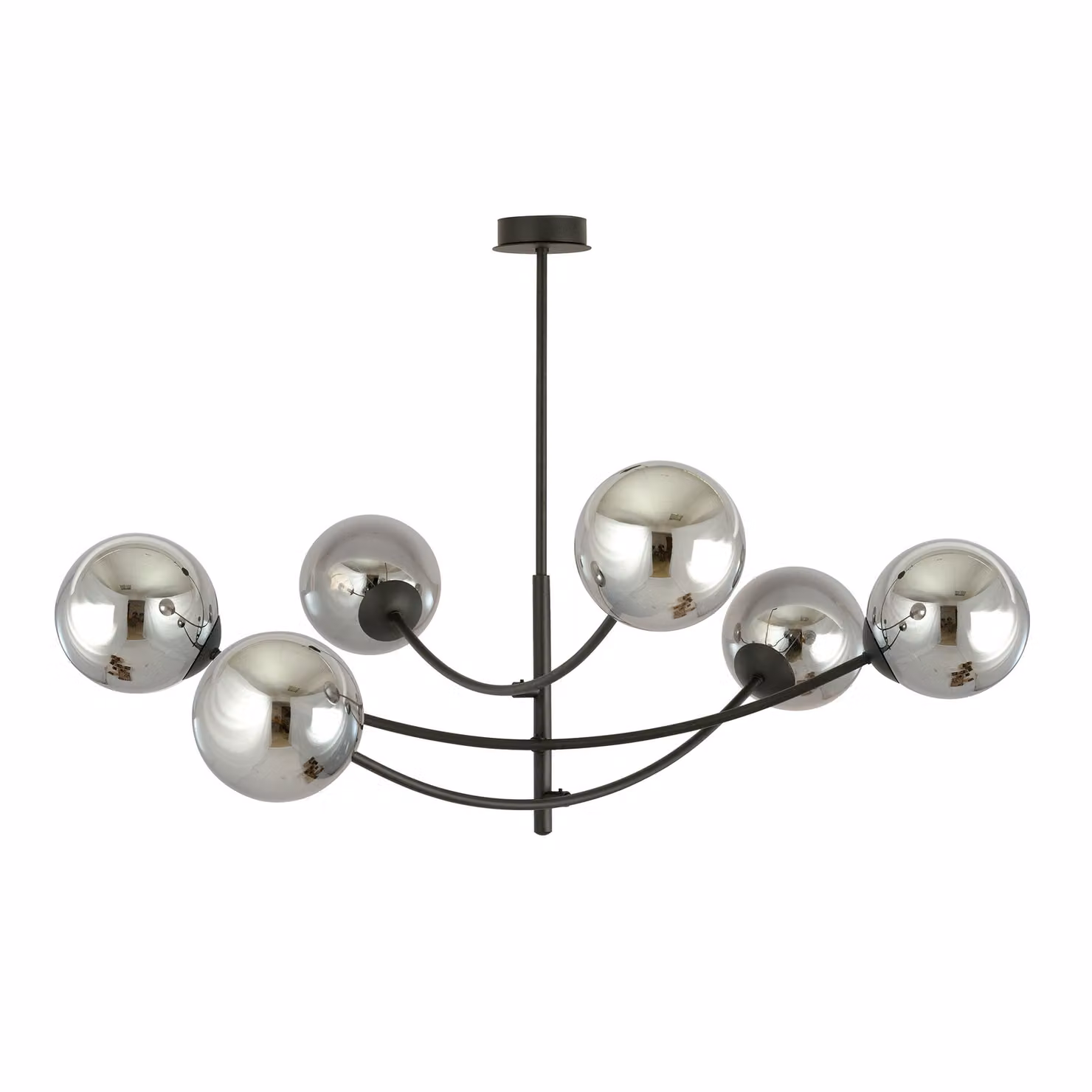 Lampadario Emibig 6xE14 40W HUNTER 6 NERO/GRAFITE 1100/6