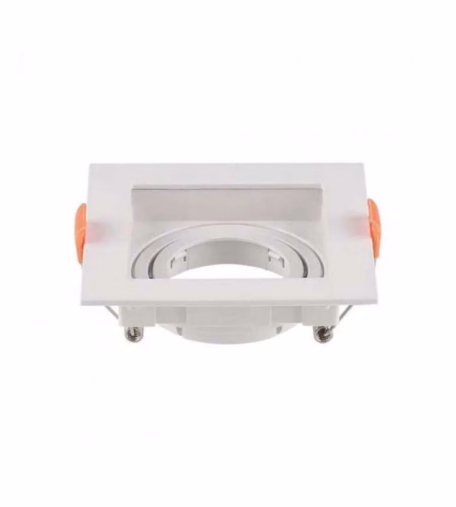 Portafaretto LED da Incasso Quadrato GU10 Colore Bianco