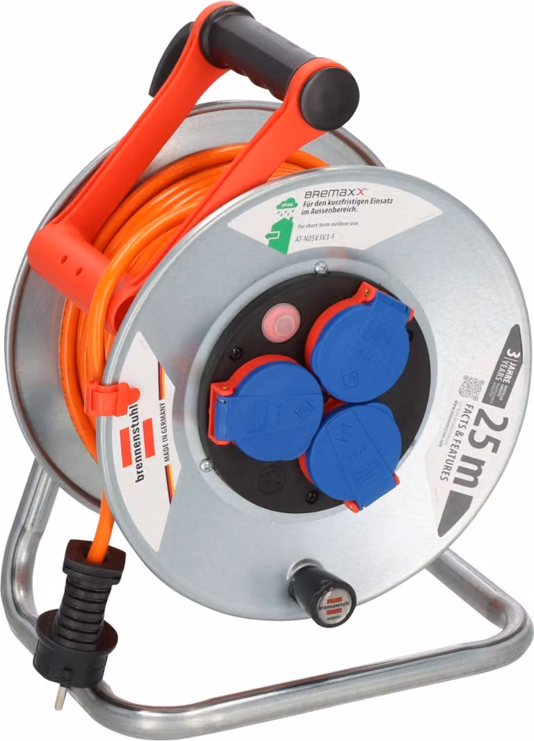 Brennenstuhl 1198740 Kabeltrommel 25 m Orange Schutzkontakt-Stecker (1198740)