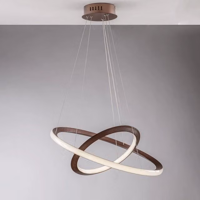 Lampadario moderno e alluminio Marrone LED integrato 60x40x h150 cm