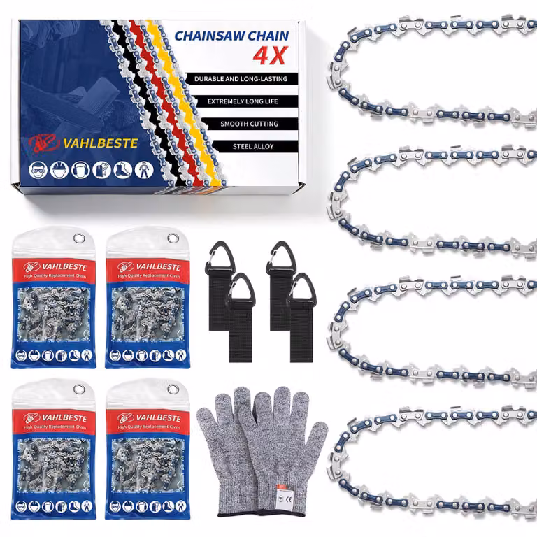 4 catene per motosega, passo 1,1 mm, catena per motosega modello 45TG, adatta a guide da 30 cm