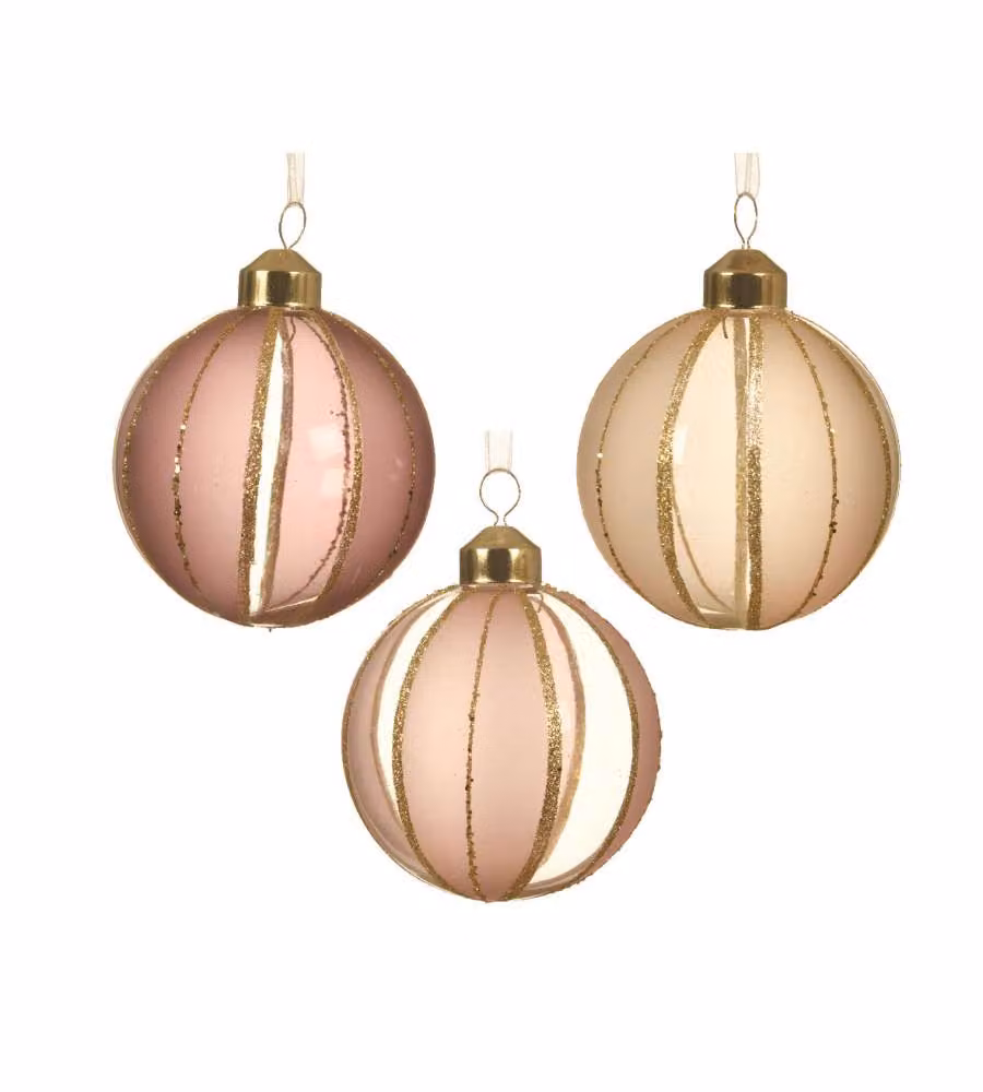 Sfera Panna o Rosa con glitter