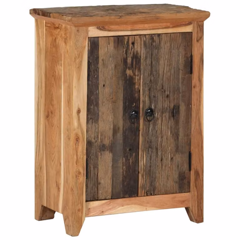 Armadio 33 x 55 x 75 cm in legno massiccio di acacia di recupero naturale