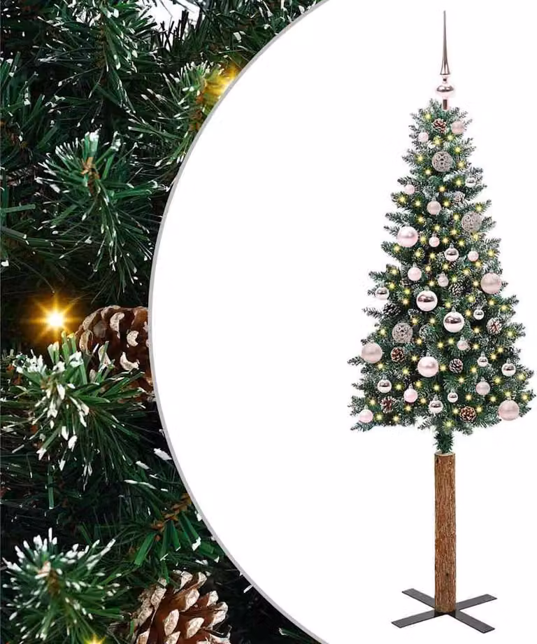 Albero di Natale snodato con 150 LED con supporto Verde 150 cm