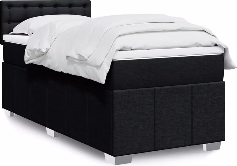 Maison Exclusive - Giroletto a Molle con Materasso Nero 90x190 cm in Tessuto