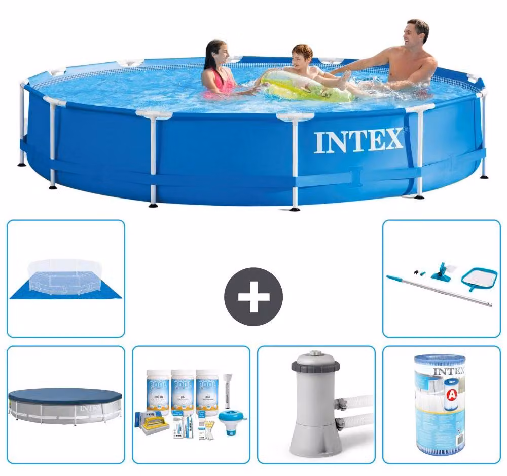 Piscina fuori terra a struttura - 366x76 cm - 7 pezzi - Modello S31550