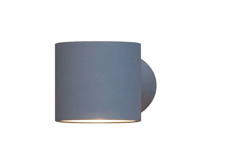 Konstsmide Modena Lampada da parete in alluminio verniciato grigio, vetro trasparente
