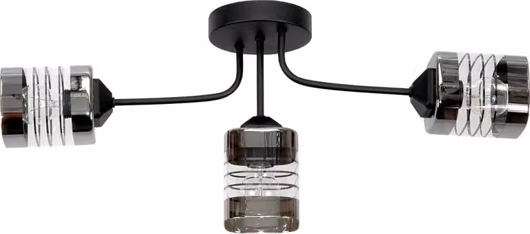 Lampada da soffitto Lampada a sospensione nera classica Lampada in vetro 15-472 ENOLI