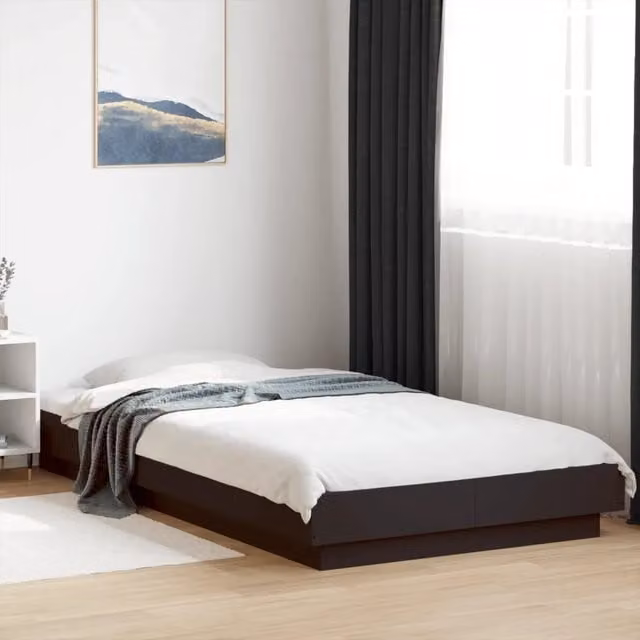 Giroletto vidaXL in legno multistrato nero L/P/H: 200 x 90 x 23 cm