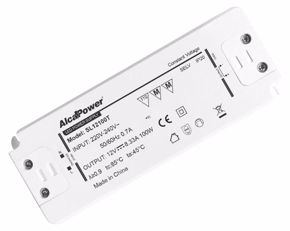 Alcapower Alimentatore Switching 24V 100W 4.16A IP20 per Illuminotecnica, Convertitore DC Professionale ad alta efficienza per strisce LED e sistemi
