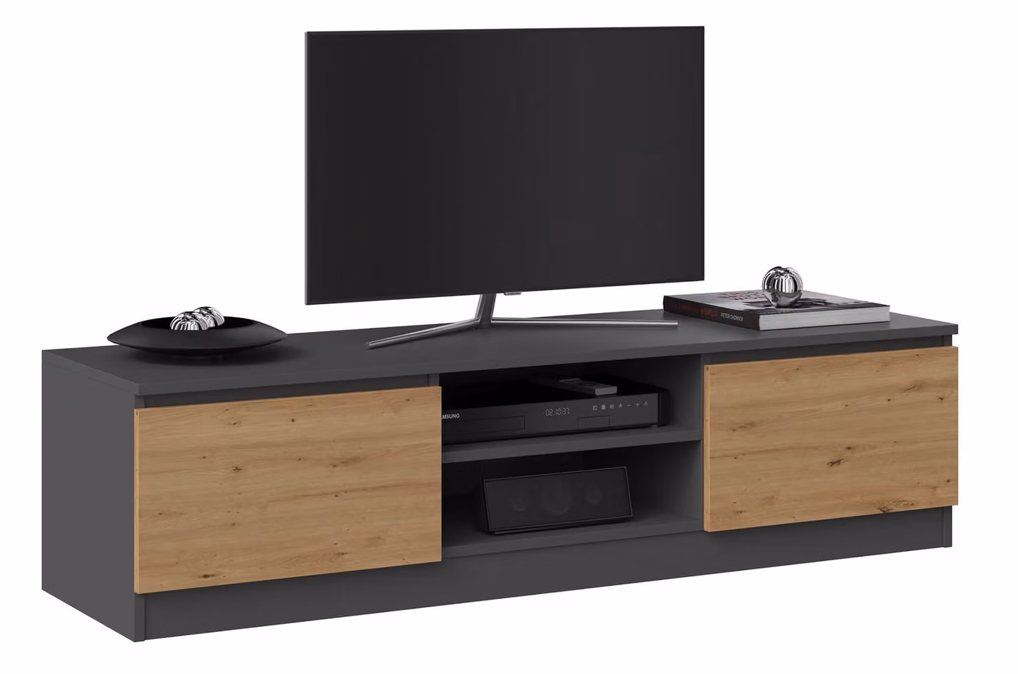 Tavolino per TV SABA 2 - rovere artisan / antracite