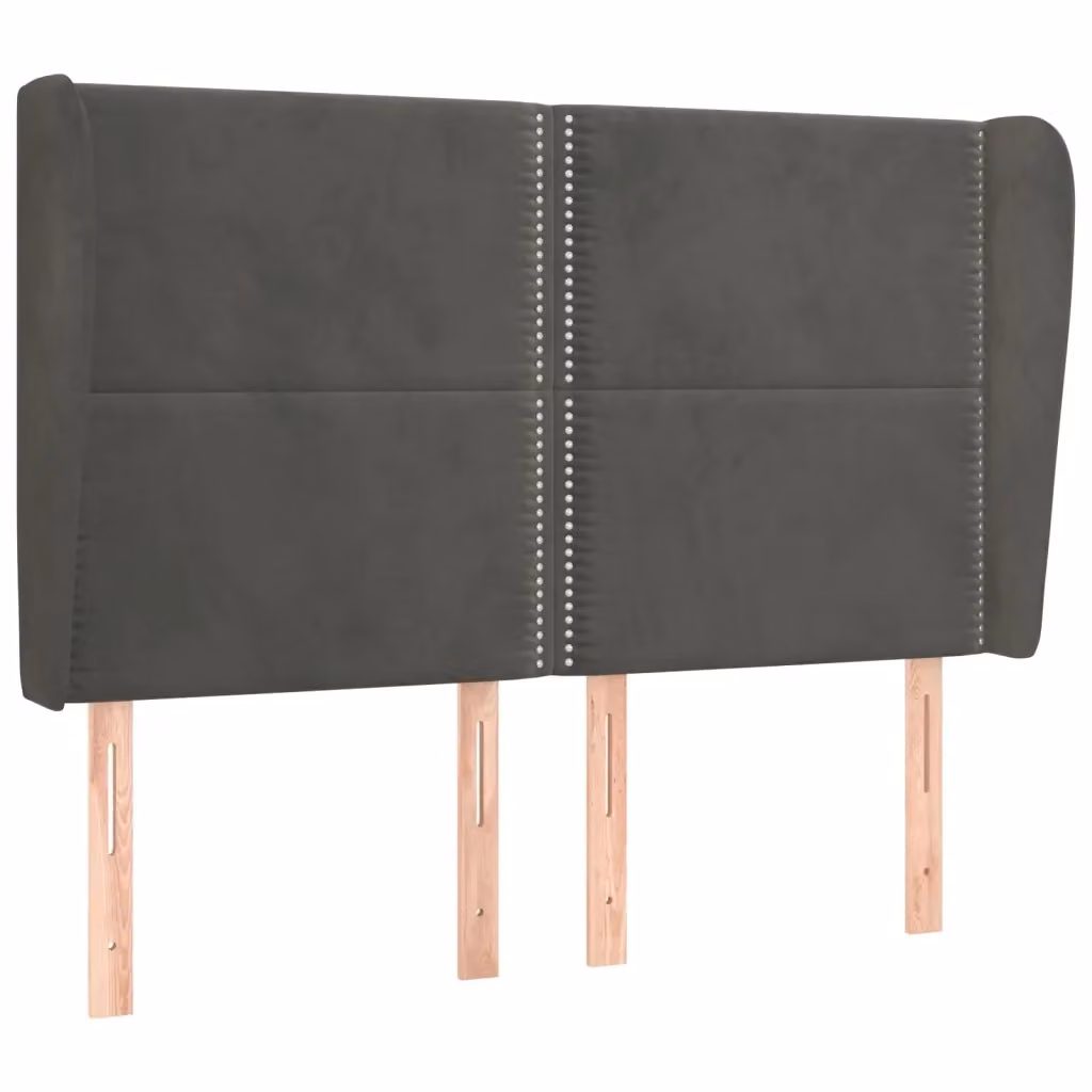 Testiera con Orecchie Design Mania in Velluto Grigio L: 147 cm, P: 23 cm, H: 118/128 cm – 2