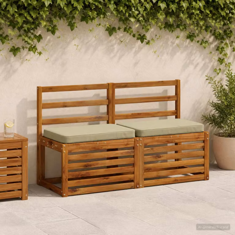 Cuscino per Panchina vidaXL in Poliestere con Rivestimento Rimovibile e Resistente ai Raggi UV, Disponibile in Verde o Beige