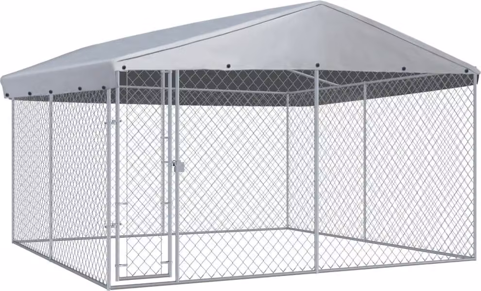 The Living Store Cuccia per cani da esterno con tettoia 382x382x225 cm