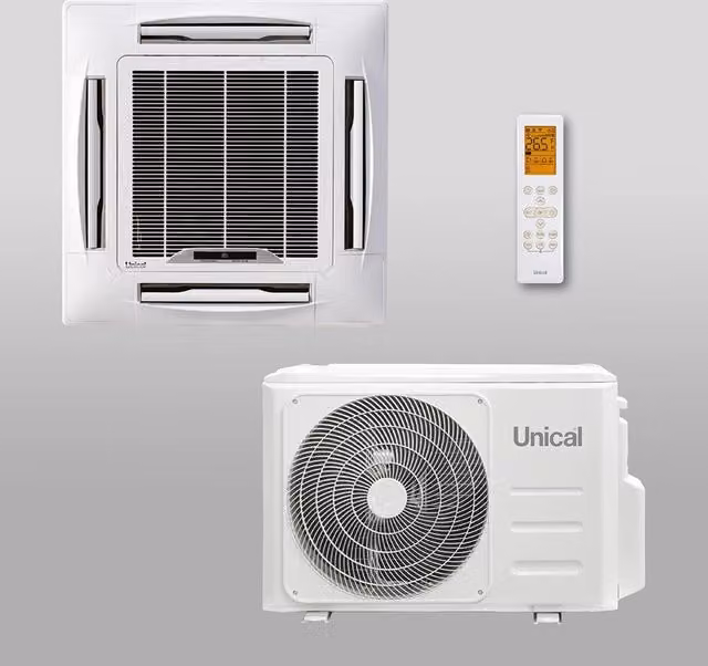 Condizionatore Unical Cassetta 4 Vie CS11 30H con Gas R-32 da 30000 BTU, Classe Energetica A++, Colore Bianco, Wi-Fi Opzionale