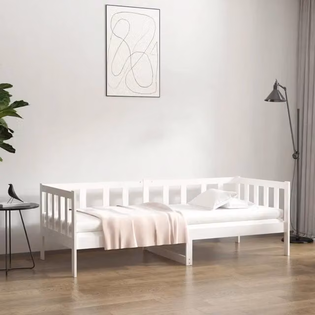 Dormeuse bianca in legno di pino massello vidaXL L/P/H: 200 x 80 x 85,5 cm – 1