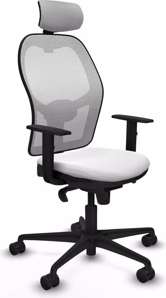 Sedia da ufficio con poggiatesta Piqueras y Crespo 1D036N2 Bianco