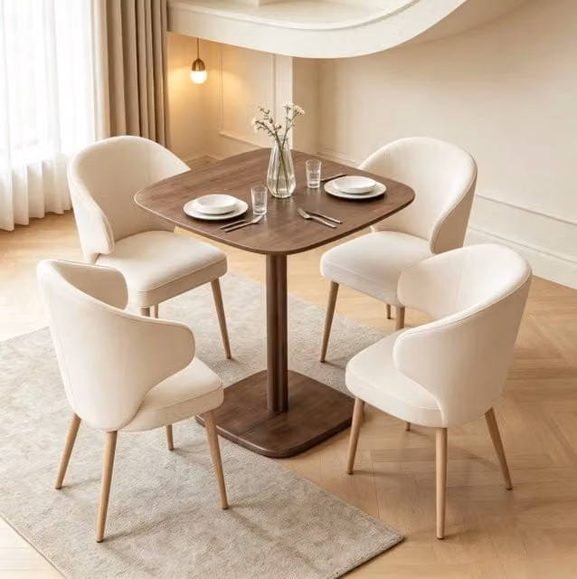 Tavolo da pranzo quadrato in legno marrone 70x70 cm