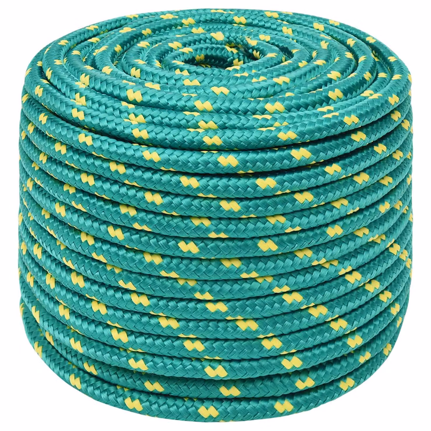 Corda multiuso vidaXL in plastica verde da 14 mm con 250 m di lunghezza e carico massimo di 1275 kg