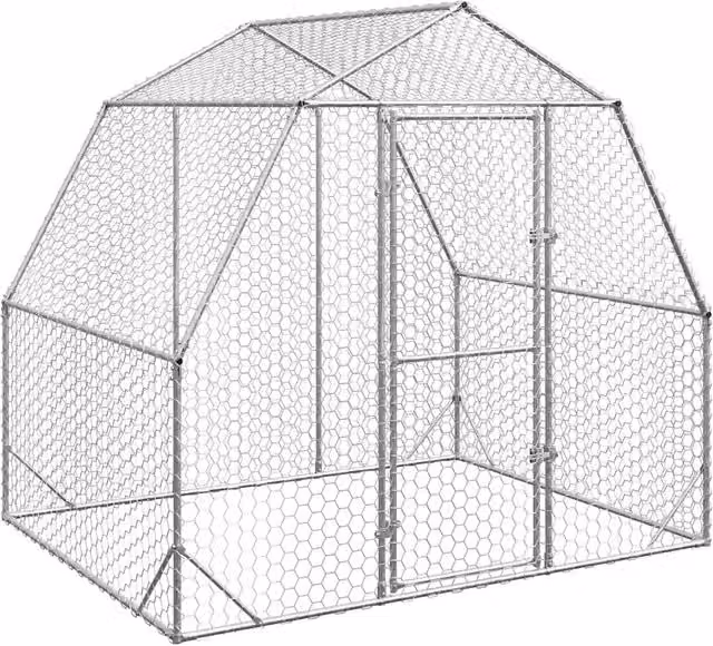 Recinto per polli in acciaio zincato color argento CFW3857700 L: 2,5 m, P: 2 m, H: 2,25 m