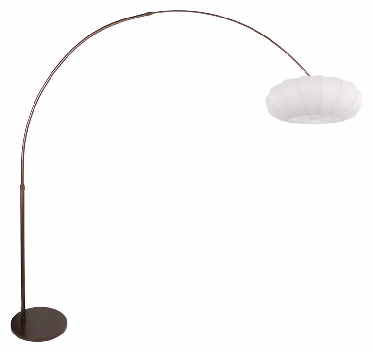 Lampada da terra - marrone - Sparkled Light - metallo tessile - Ø 45cm - E27 - 4755CA - Steinhauer