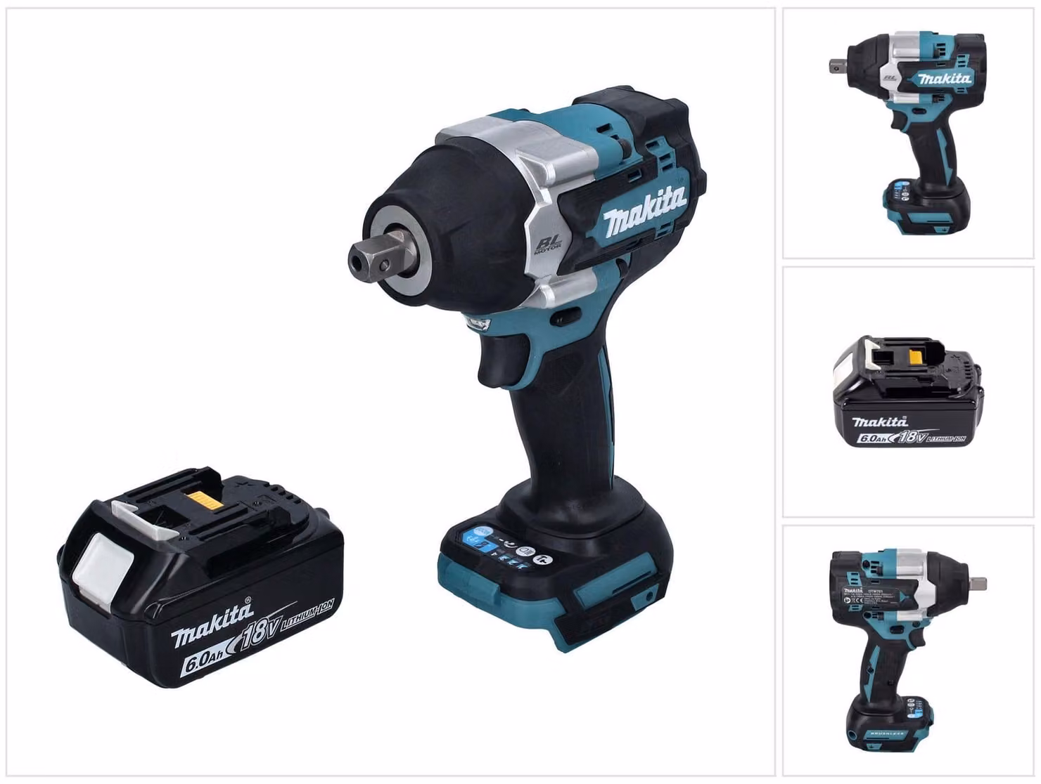 Avvitatore a impulsi a batteria Makita DTW 701 G1 18 V 700 Nm 1/2" XPT Brushless + 1x batteria ricaricabile 6.0 Ah - senza caricabatterie