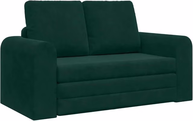 Divano letto | Sof¨¤ letto | Letto singolo Verde Scuro 148 x 71 x 83 cm Velluto