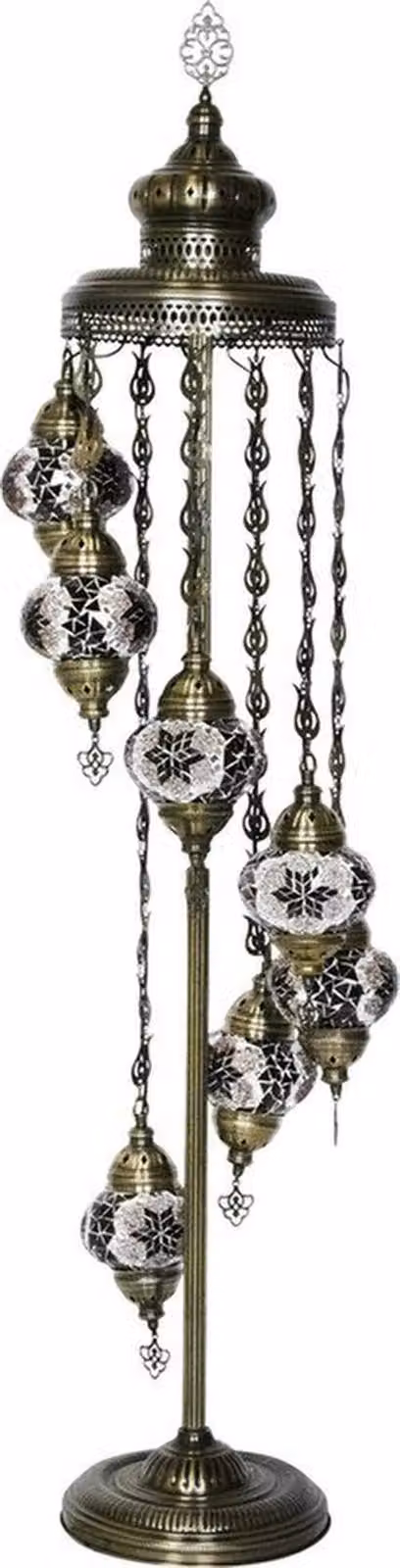 Lampada da terra Oosterse Mosaik viola scuro 160 cm Attacco E14 per illuminazione TL/LED