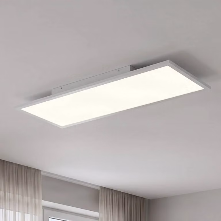 Plafoniera a LED Quais Lindby, Bianco / Opale, Cucina, Alluminio, Moderno, Plafoniera LED