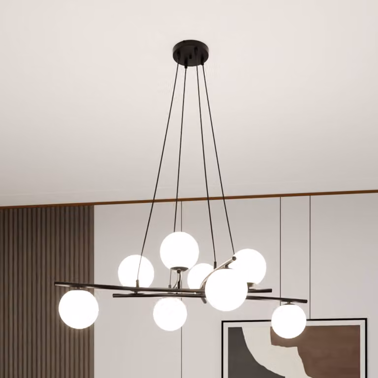 Lampada a sospensione in vetro Glassy EMIBIG LIGHTING, dimmerabile, Nero, Soggiorno / Sala da pranzo, Vetro, Moderno, Lampada a sospensione