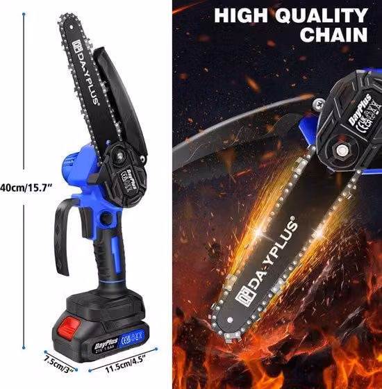 Troncatrice elettrica a batteria per giardinaggio e lavorazione del legno - lama da 6 pollici - 600 W