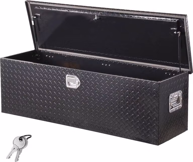 Cassetta portautensili in alluminio 1244,6x381x381 mm - Ideale per le aree di carico dei rimorchi - Robusta cassetta portautensili