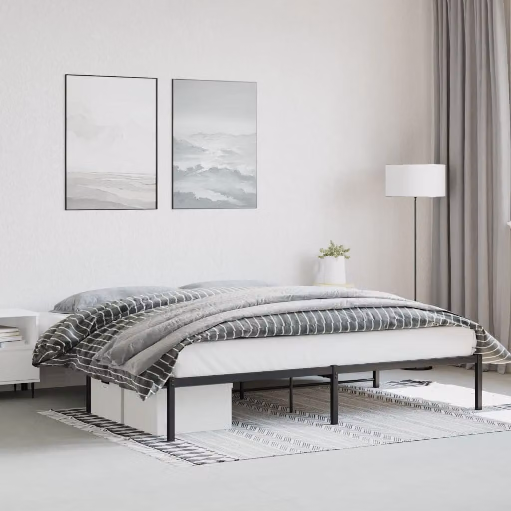 vidaXL Giroletto in Metallo Nero 200x200 cm