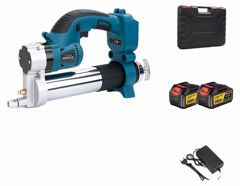 Pistola per grasso elettrica senza spazzole, potenza 960 W, pressione 69 MPa, 2 batterie