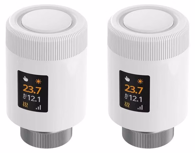 Valvola termostatica per radiatori, con connettività Wi-Fi 6, efficiente dal punto di vista energetico, confezione da 2 pezzi