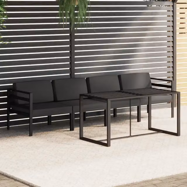 Set Divani da Giardino 5 pz con Cuscini in Alluminio Antracite 3115918