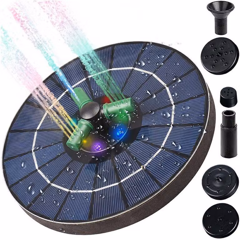 GOTEL Fontana solare galleggiante con illuminazione LED RGB GOT Q33B
