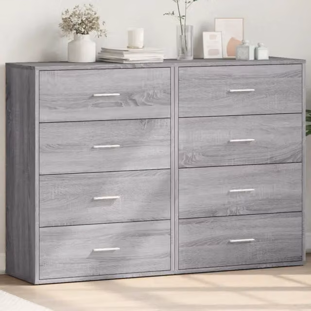 Credenze 2 pz Grigio Sonoma 60x31x84 cm in Legno Multistrato 3276586
