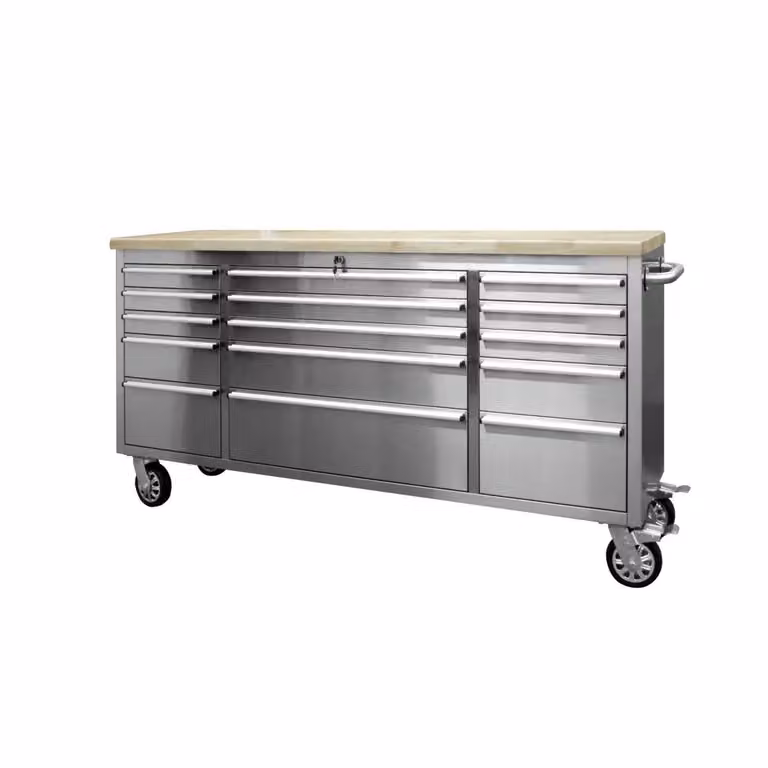 RS1 Carrello portautensili in acciaio inox Workstation con 15 cassetti
