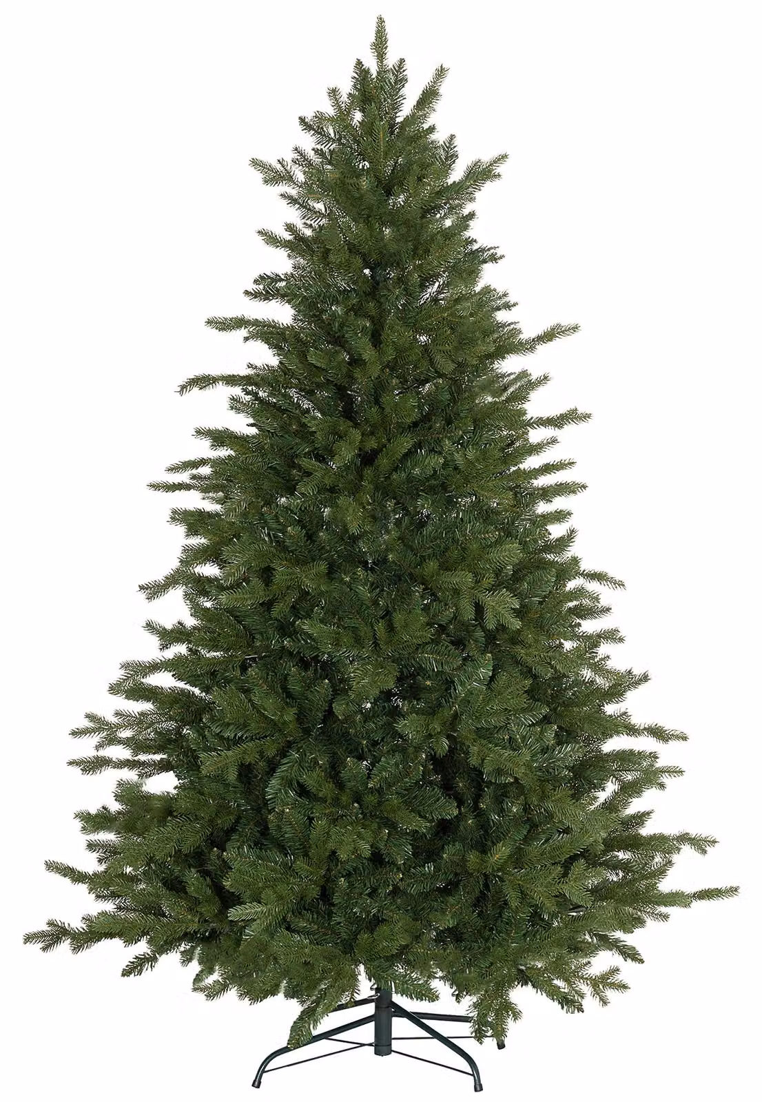 Albero di Natale artificiale, altezza 180 cm, con 1821 punte ignifughe, dotato di base in metallo pieghevole