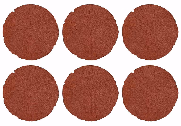 Pietra da Passo 6 pcs Rosso Ø 45 x 1,8 cm Gomma