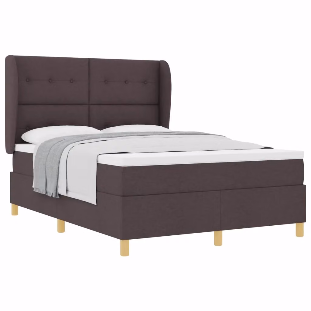 Letto ibrido con testiera in tessuto marrone vidaXL L/P: 140 x 200 cm – 2