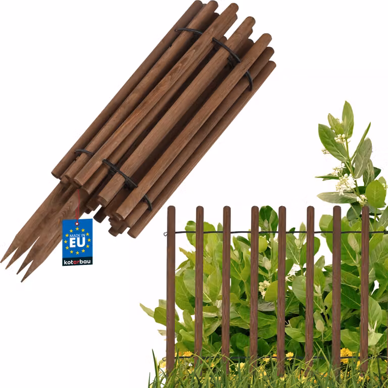 KOTARBAU® Staccionata in Legno per Giardino 230x80cm Recinzione Giardino Esterno in Legnomarrone Steccato per Giardino