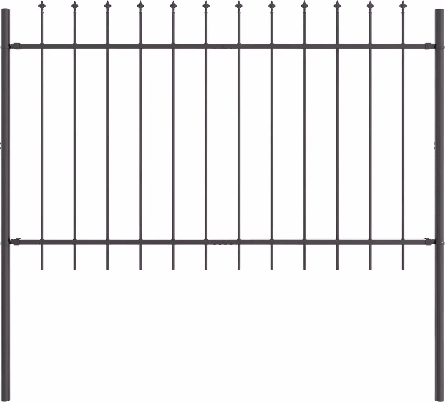 Recinzione per Giardino 2 pcs Grigio 3,4 x 0,8 m