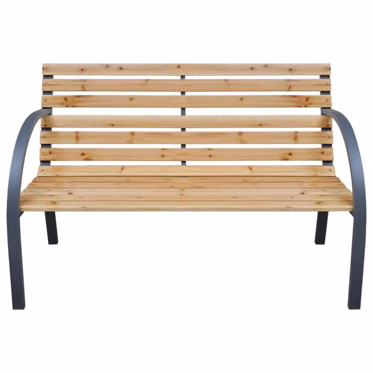 Panca da Giardino 112 cm in Legno Massello di Abete