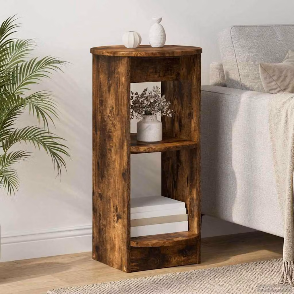 Mobile laterale vidaXL in legno color quercia affumicata, L 40 cm x P 40 cm x H 75 cm