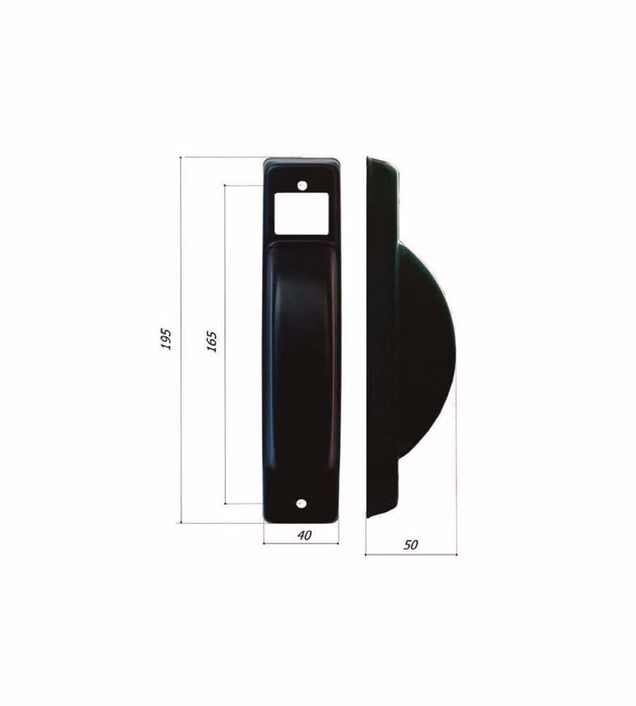 Placca Interasse 165 Alluminio Nero Semincasso