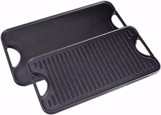 Grill pan in ghisa verniciata - 50x35 cm - duraturo e multifunzionale