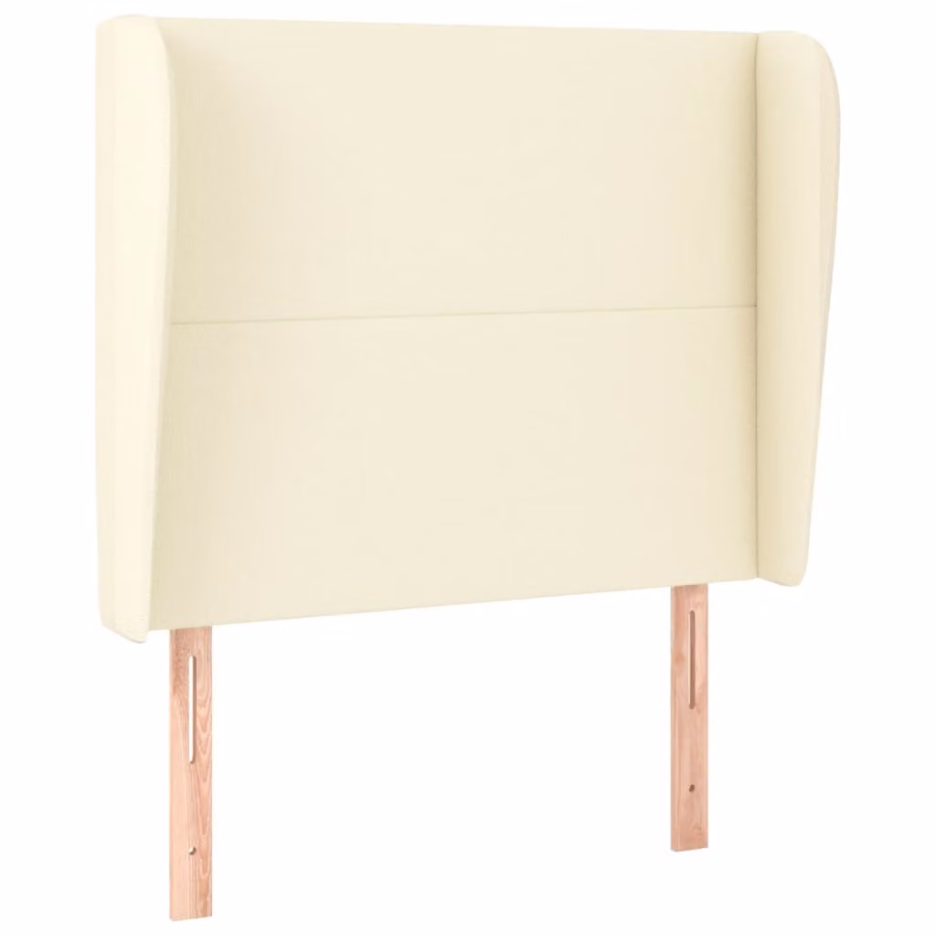 Testiera ad Orecchio Crema 93x23x118/128 cm in Pelle finta