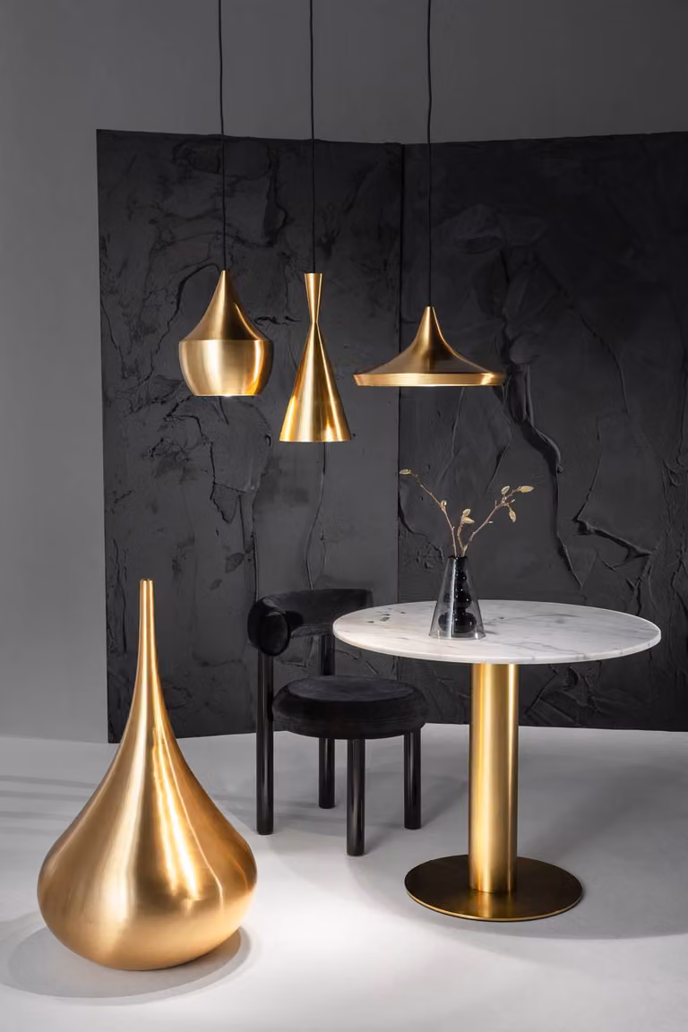 Tom Dixon Lampada a sospensione Beat, dimmerabile, Ottone / Oro, Soggiorno / Sala da pranzo, Ottone, Design, Lampada a sospensione